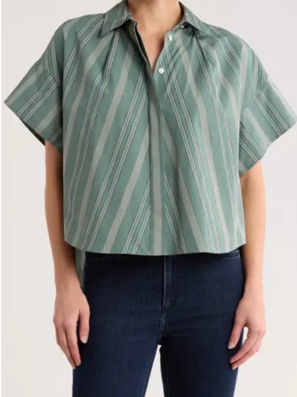 rag & bone MAURA stripe button up shirt SMALL NWOT